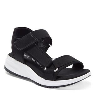 ANNE‎ KLEIN Goldie Sport Sneaker Sandal, Comfort Cushioned, Black, Size 11, NWT